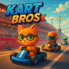 Kart Bros is an action-packed and chaotic racing game where players are thrown into crazy, high-speed tracks and dramatic power-up battles.