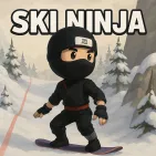 Ski Ninja is a journey through the snow, where you transform into a cool ski ninja with amazing reflexes and unmatched gliding skills. The game opens up a world filled with steep slopes, boulders, spectacular jumps, and tons of gold coins waiting for you to collect.
