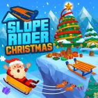 Slope Rider Christmas is a fast-paced, festive downhill racing game where players control a sled hurtling down snow-covered slopes.