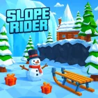 Slope Rider is a speed adventure arcade game that takes players down endless snow slopes where danger always lurks. The game's rhythm is kept tense with unexpected obstacles, interspersed with dramatic long jumps and vividly recreated winter scenes, making each downhill journey open up a different journey.
