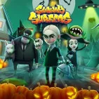 Subway Surfers Haunted Hood is an engaging endless runner game that takes players into a spooky and challenging Halloween world. You will control the character to run, jump, dodge obstacles and collect gold on dark tracks, where ghosts and trains suddenly appear. 