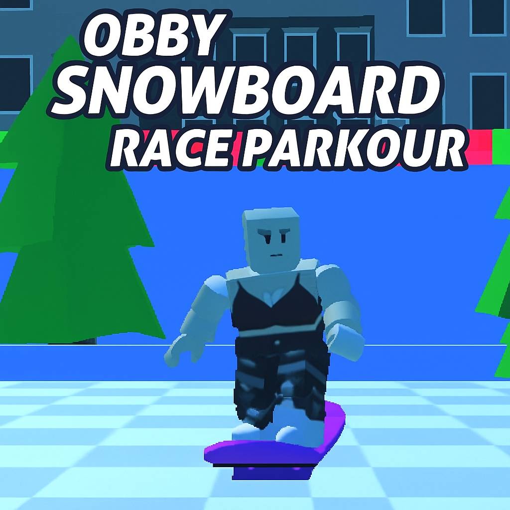 Play game Obby Snowboard Race Parkour